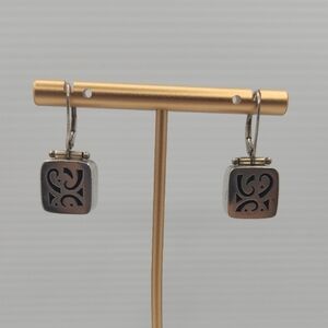 S. Williams sterling silver rare filligree leverback earrings